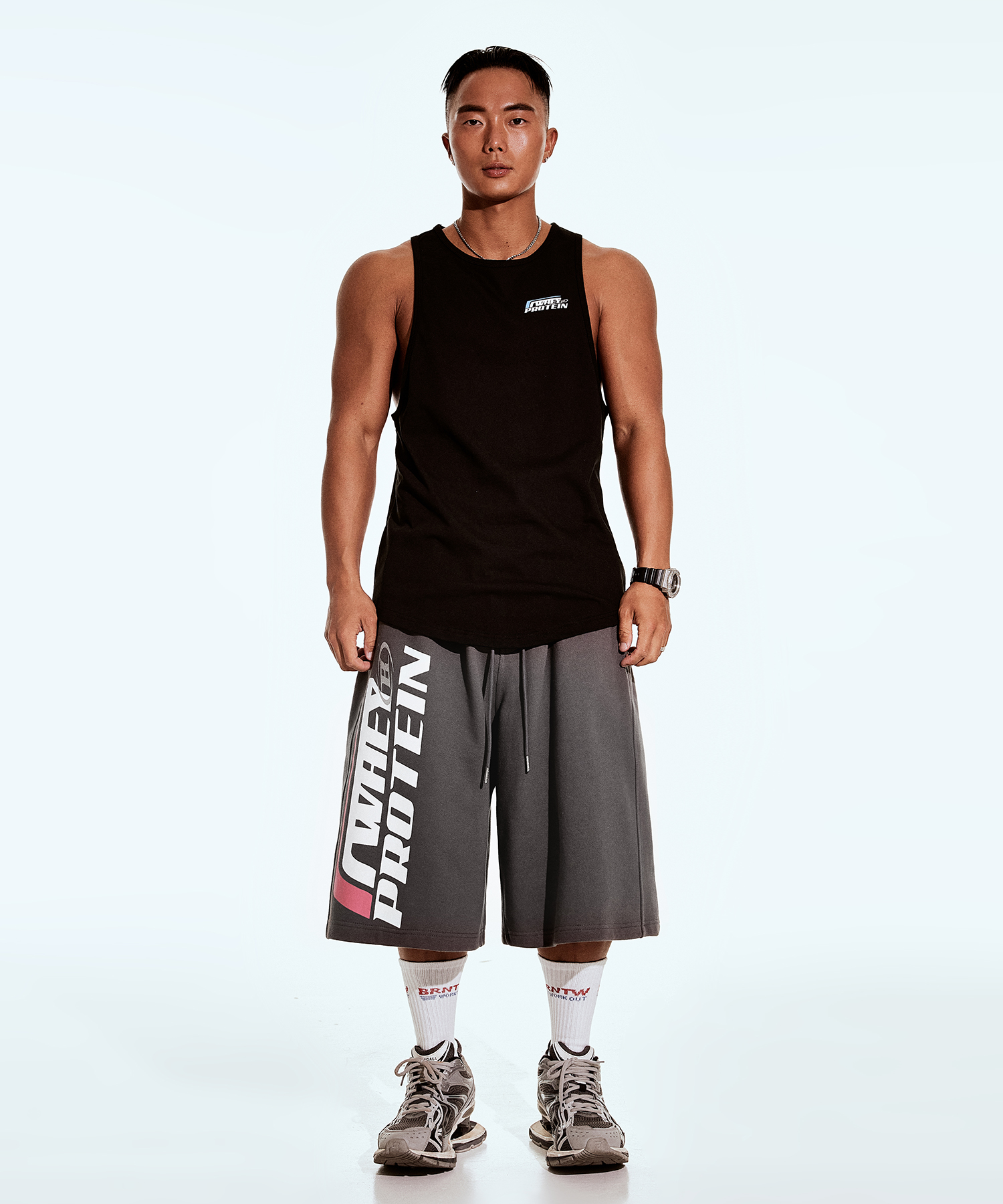 WHEY PROTEIN NEW FIT SLEEVELESS [BLACK]